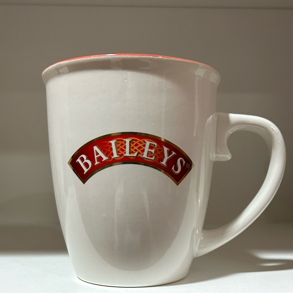 Baileys Irish Cream Coffee Mug with R.A. Bailey's Signature White and Red